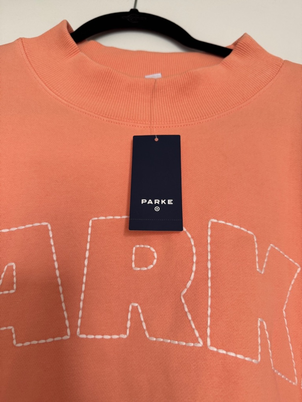 Parke x Target | Women's Mockneck Pullover Sweatshirt | Peach Orange L/XL NWT! - Picture 2 of 13